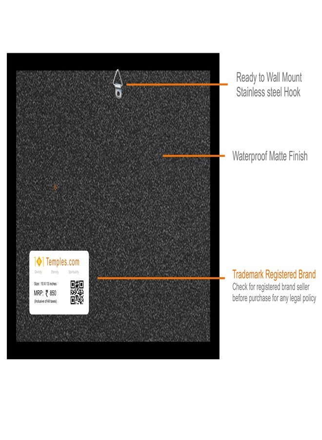 101Temples 101 Temples - Balaji Kalyanostavam Photo Frame for Pooja Room with Wall Hook, 1 Piece | 10” x 13”, Matt Finish - Image 4